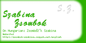 szabina zsombok business card